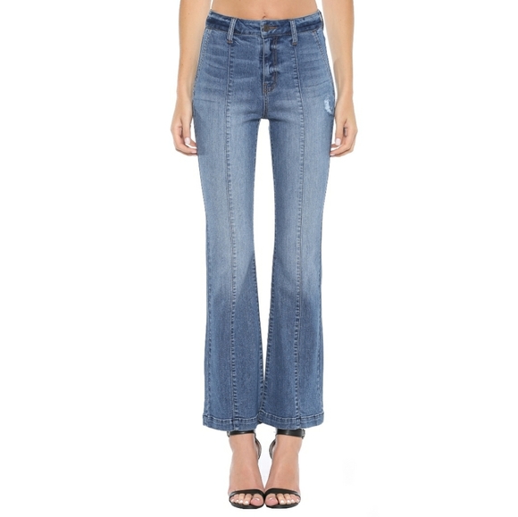 NWT Cello Women's High Rise Flare Stretch Skinny Jeans 1 3 5 7 11 - Picture 5 of 6